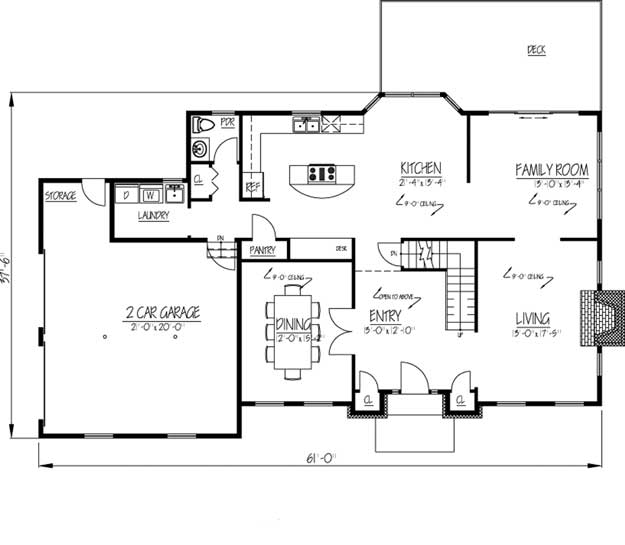 The Lori - Main Level Floor Plan